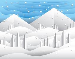 Arte de papel vector paisagem