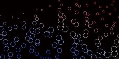 fundo vector azul e vermelho escuro com círculos.