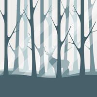 Ilustração silhueta da floresta caduca vetor