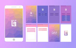 Árabe Dictionary Mobile App UI Vector