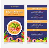Vetor de menu de alimentos da Tailândia