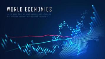 mercado de ações ou gráfico de negociação forex vetor