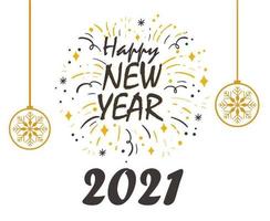 Fundo de feliz ano novo de 2021 vetor