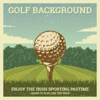 Ilustração de golfe vintage vetor
