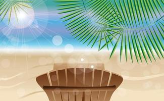 cartão de férias de verão com ilha tropical vetor
