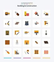 construção criativa e construção 25 pacote de ícones planos, como elevador. guindaste. arquitetura. pintar. prédio vetor