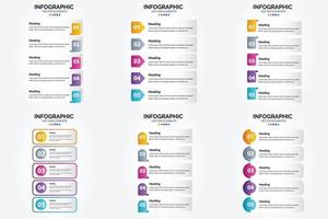 este conjunto de ilustração vetorial é perfeito para criar infográficos para publicidade. brochuras. panfletos. e revistas. vetor