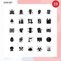 25 ícones criativos, sinais e símbolos modernos da mente do computador, nova manipulação, acesso a elementos de design de vetores editáveis