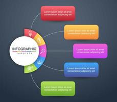 infográfico moderno modelo de banner corporativo e de negócios vetor