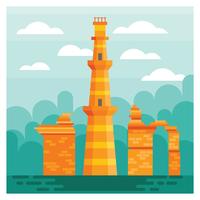 Ilustração Qutub Minar vetor