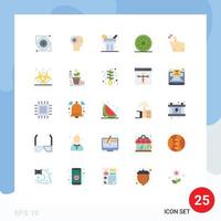 conjunto de 25 ícones de interface do usuário modernos, símbolos, sinais para vegetais, comida, homem, comida, limonada, elementos de design vetorial editáveis vetor