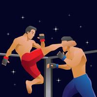 ultimate fighting vector illustration