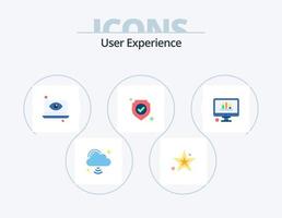 experiência do usuário flat icon pack 5 design de ícone. rede. Projeto. computador portátil. ferramentas de edição. proteção vetor