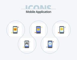 design de ícones do pacote de ícones planos de aplicativos móveis 5. bolha. encontro. aplicativo. calendário. agenda vetor