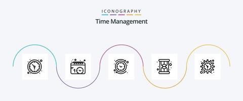 pacote de ícones da linha 5 de gerenciamento de tempo, incluindo configuração. produtividade. para trás. Carregando. Tempo vetor