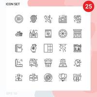 conceito de 25 linhas para sites móveis e aplicativos gráficos de fases gráfico da web telefonema elementos de design vetoriais editáveis vetor