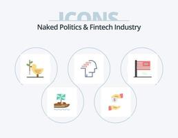 política nua e design de ícones planos da indústria fintech 5. referendo. eleição. corrupto. votação. harmonia vetor