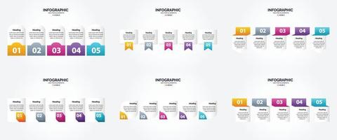 use este conjunto de infográficos vetoriais para fazer sua publicidade em brochuras. panfletos. e revistas mais eficazes. vetor