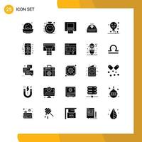 25 ícones criativos, sinais modernos e símbolos do cartão de projeto de halloween, armário vazio, elementos de design vetoriais editáveis vetor