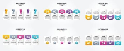 este conjunto de infográficos vetoriais é ótimo para anunciar sua empresa em brochuras. panfletos. e revistas. vetor