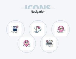 linha de navegação cheia de ícones do pacote 5 design de ícones. inteligente. casa. PIN. Móvel. localização vetor