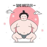 Sumo Wrestler Vector Illustration