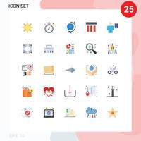 pacote de interface de usuário de 25 cores planas básicas de elementos de design de vetores editáveis de interface de avatar de globo de corpo humano