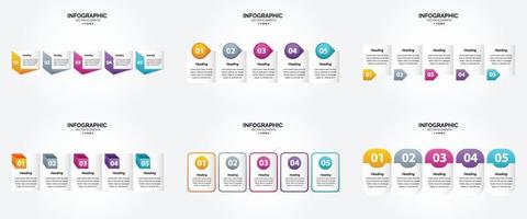 este conjunto de infográficos de ilustração vetorial é perfeito para anunciar em um folheto. folheto. ou revista. vetor