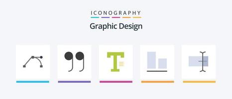 design flat 5 icon pack incluindo . palavra. entrada. cursor. design de ícones criativos vetor