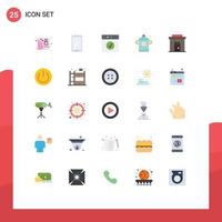 Pacote de cores planas de 25 interfaces de usuário de sinais e símbolos modernos de elementos de design de vetores editáveis de negócios de comércio eletrônico samsung infant baby