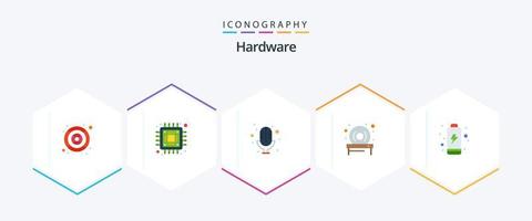 hardware 25 flat icon pack incluindo . . registro. elétrico. bateria vetor