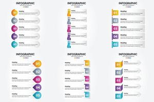 use este conjunto de infográficos de ilustração vetorial para fazer sua publicidade em brochuras. panfletos. e revistas mais atraentes. vetor