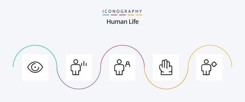 pacote de ícones da linha 5 humana, incluindo corpo. mão. humano. pegar. par vetor