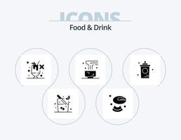 design de ícones do pacote de ícones de glifo de comida e bebida 5. café. bebida quente. coquetel. comida e restaurante. café vetor