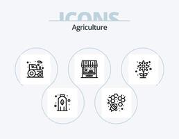 ícone da linha de agricultura pack 5 design de ícones. agricultura. natureza. agricultura. jardim. agricultura vetor