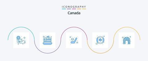 Pacote de ícones do Canadá azul 5, incluindo glace. Canadá. Canadá. bandeira. Canadá vetor