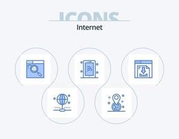 ícone azul da internet pack 5 design de ícone. Internet. Setas; flechas. Internet. Wi-fi. Smartphone vetor