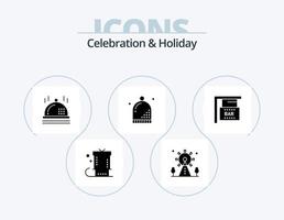 celebração e ícone de glifo de feriado pack 5 design de ícones. sinal de barra. feriado. o sinal. chapéu. celebração vetor