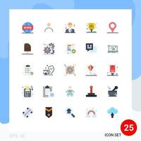 25 ícones criativos sinais modernos e símbolos de localização grande venda usuário grande venda construção elementos de design de vetores editáveis
