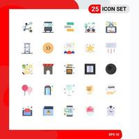 25 ícones criativos, sinais e símbolos modernos de bolhas de estrada de gerenciamento de dados, ciclo de estacionamento, elementos de design de vetores editáveis