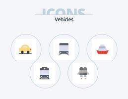 design de ícone do pacote de 5 ícones plana de veículos. . o sinal. . forro vetor