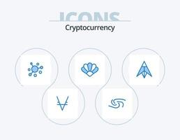 design de ícones do pacote de ícones azuis de criptomoeda 5. moeda. moeda criptográfica. elástico. cripto. amêijoas vetor