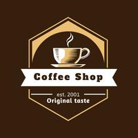 Logotipo da loja de café vetor
