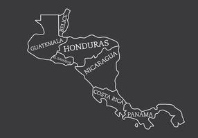 Mapa da América Central vetor