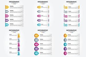 conjunto de design plano de infográficos de ilustração vetorial para folheto publicitário e revista vetor