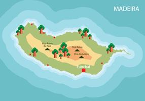 Mapa da Madeira vetor