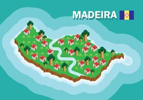 Mapa da Madeira vetor