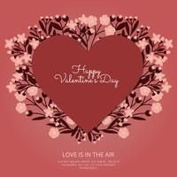 Vector Floral Valentine's Day Composition