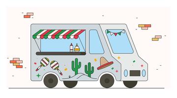 Vetor mexicano Foodtruck