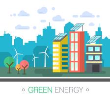 Cidade Green Energy vetor